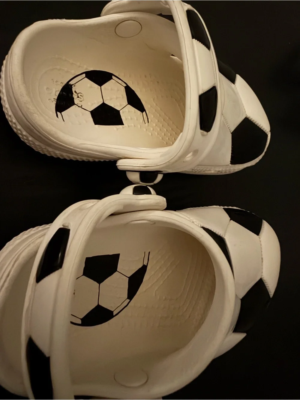 CROCS Kids White and Black Soccer